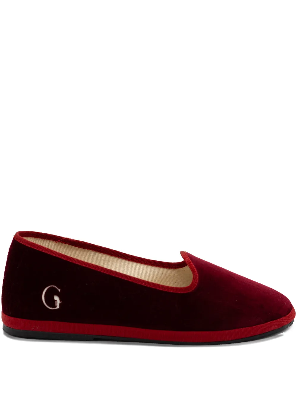 Gondolina Slippers Dogale con logo - Rosso