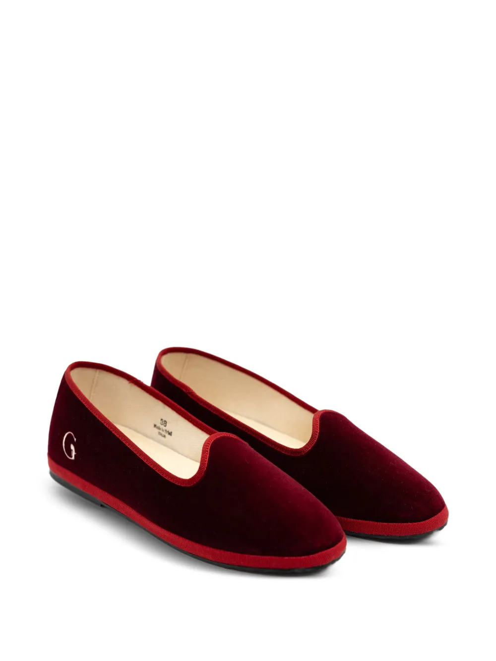 Gondolina Dogale slippers met logodetail - Rood