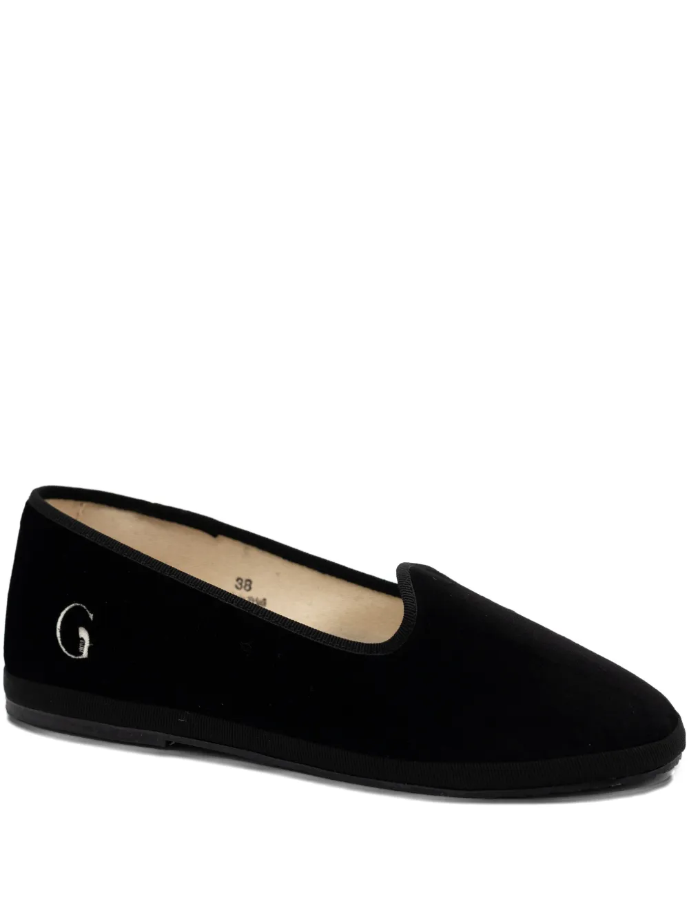 Gondolina Slippers Pellestrina con logo - Nero