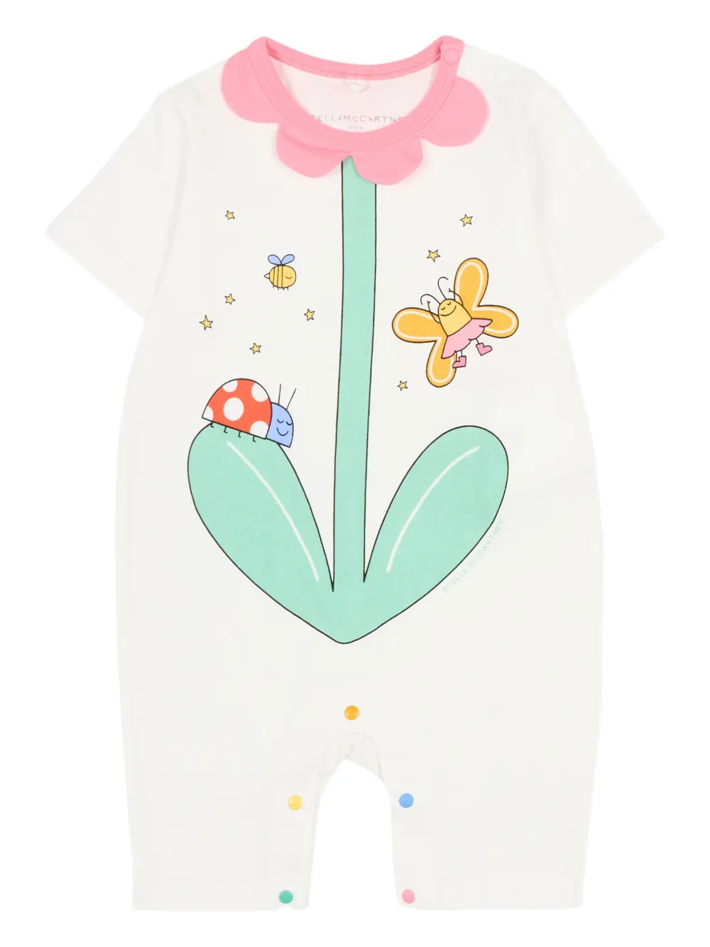 Stella McCartney Kids graphic-print romper - Bianco
