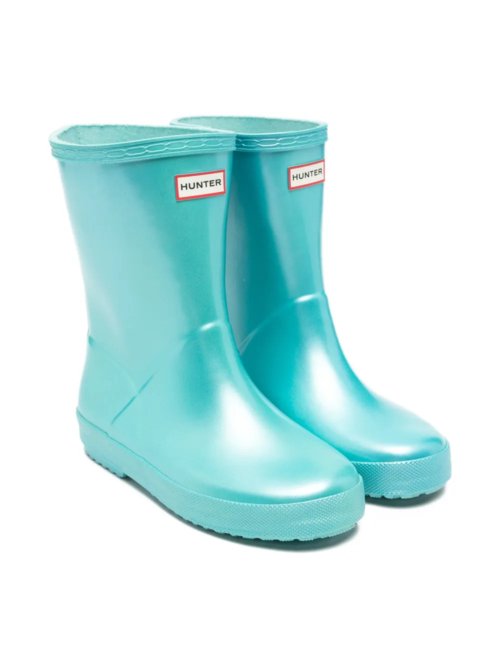 Hunter Kids logo boots - Blu