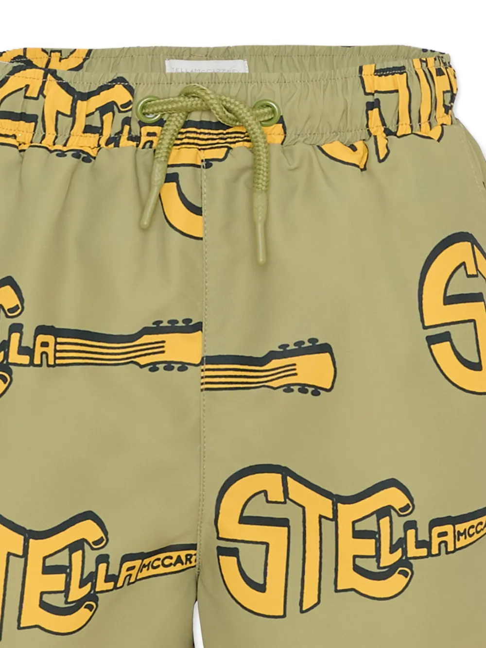 Stella McCartney Kids Zwembroek met gitaarpatroon Groen