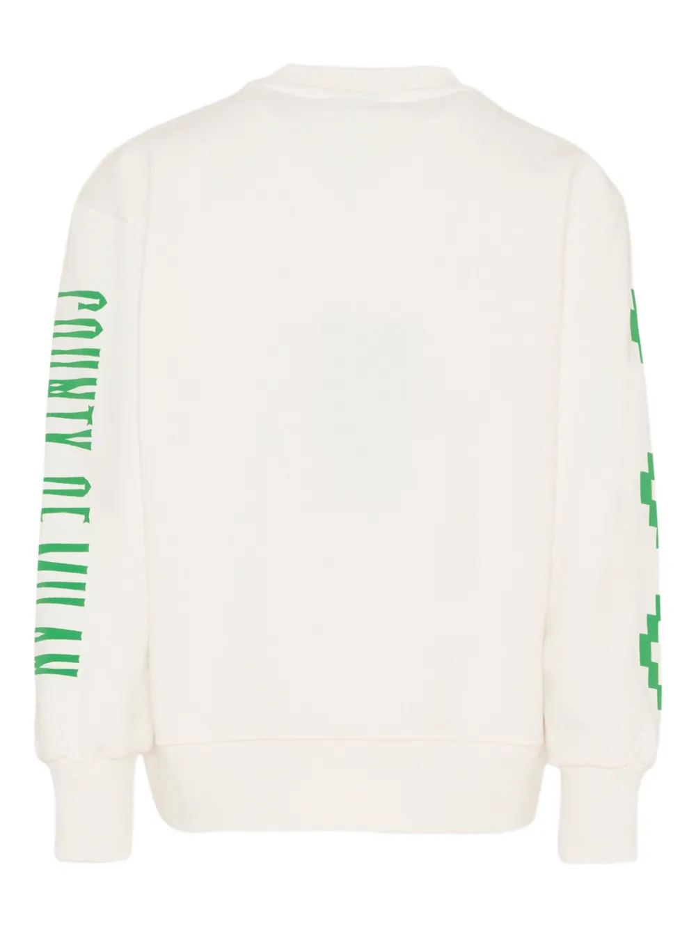 County Of Milan Kids' Wolf-print Crew-neck Sweatshirt In White