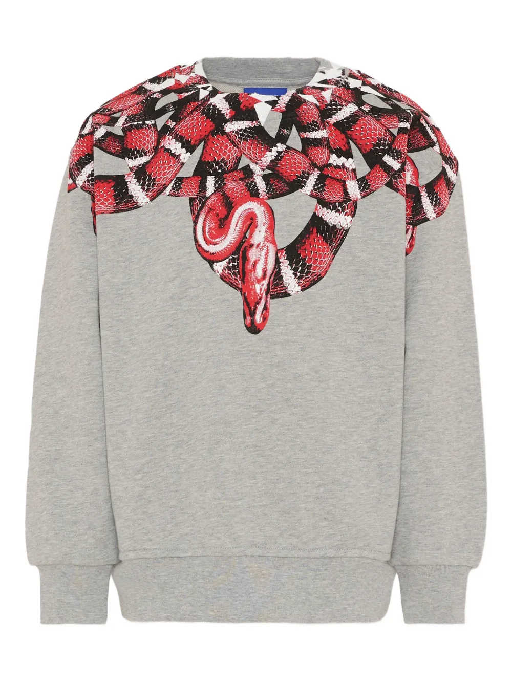 COUNTY OF MILAN KIDS snake-print crew-neck sweatshirt - Grigio