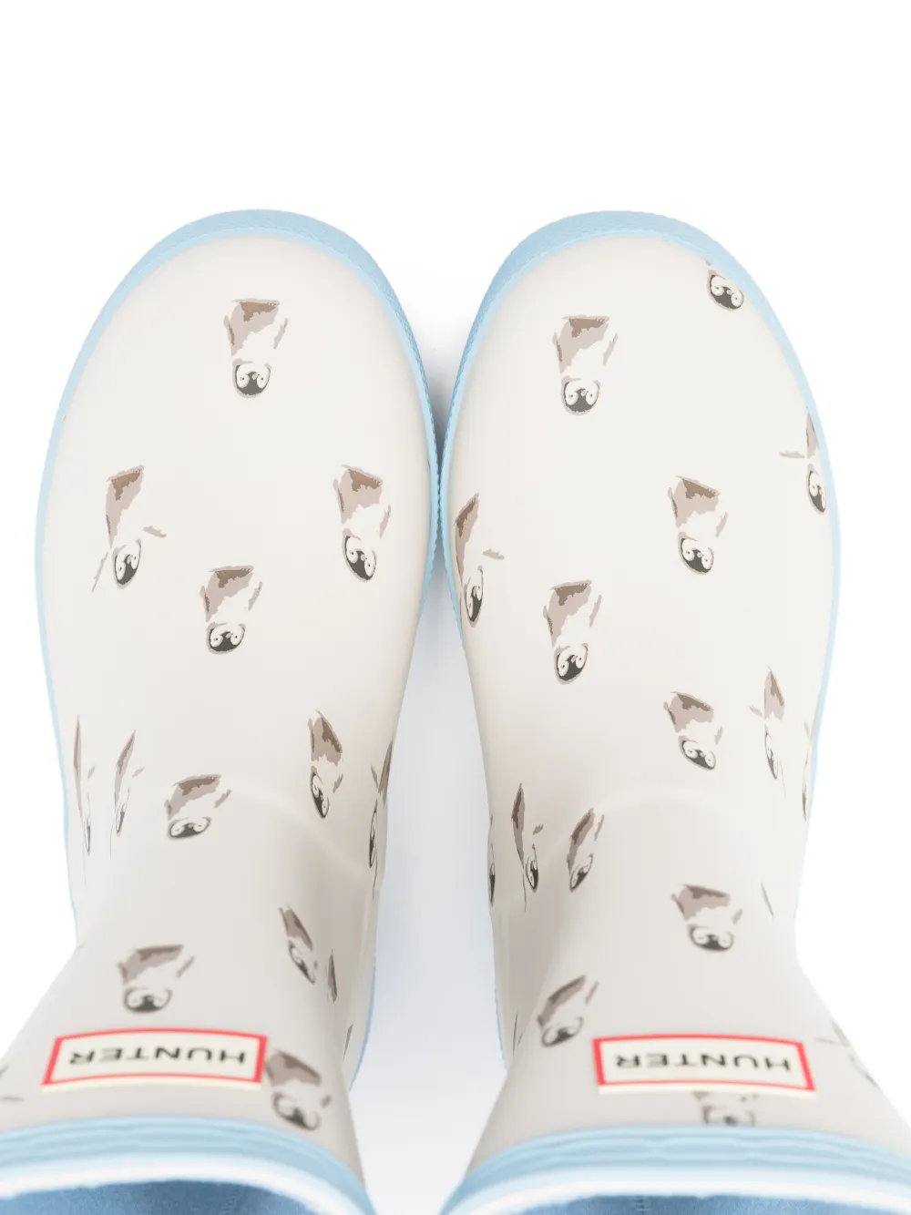 Hunter Kids Laarzen met pinguïn print Beige