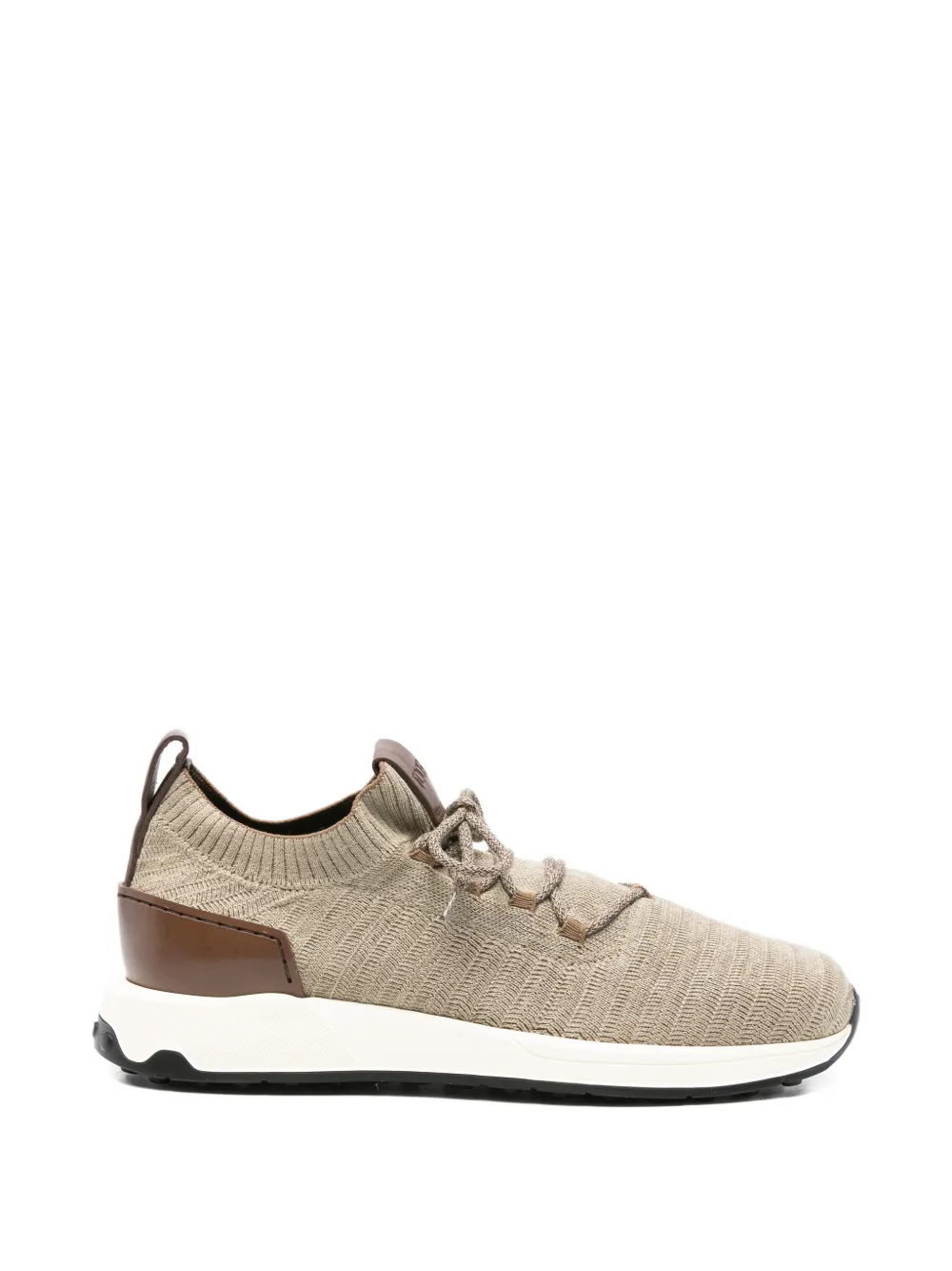 Tod's round-toe lace-up sneakers - Nude
