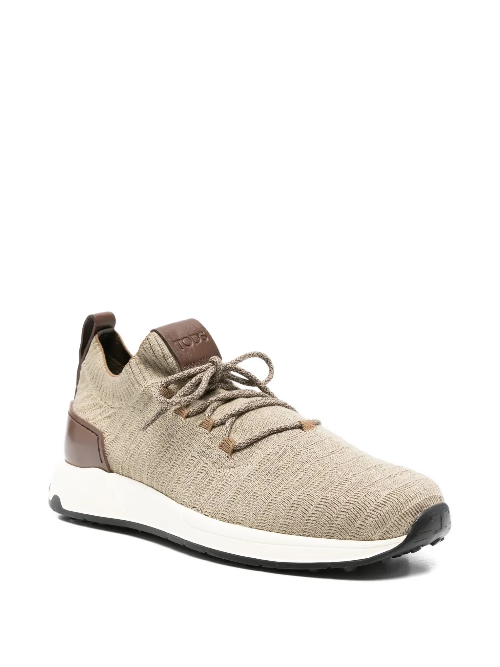 Tod's round-toe lace-up sneakers Beige