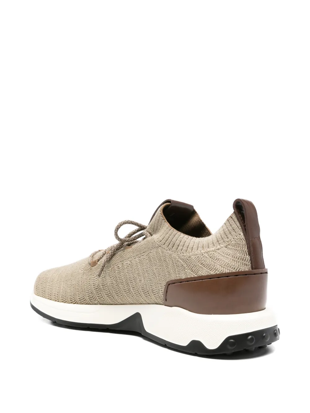 Tod's round-toe lace-up sneakers Beige