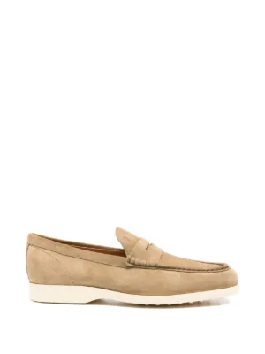 Tod's スエード ペニーローファー | ブラウン | FARFETCH JP