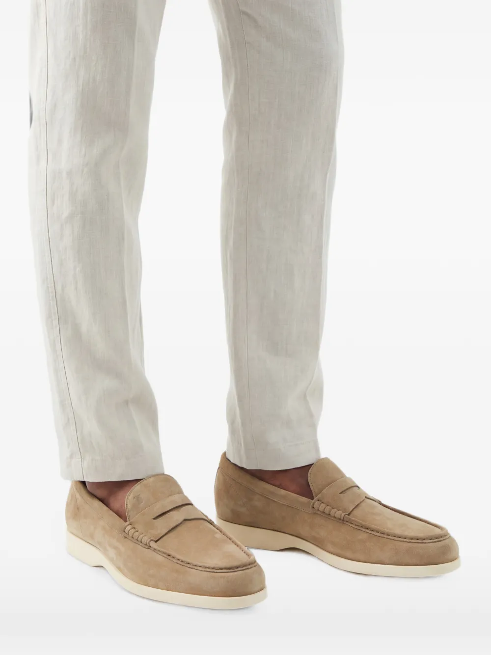 Tod's Loafers met penny afwerking Beige