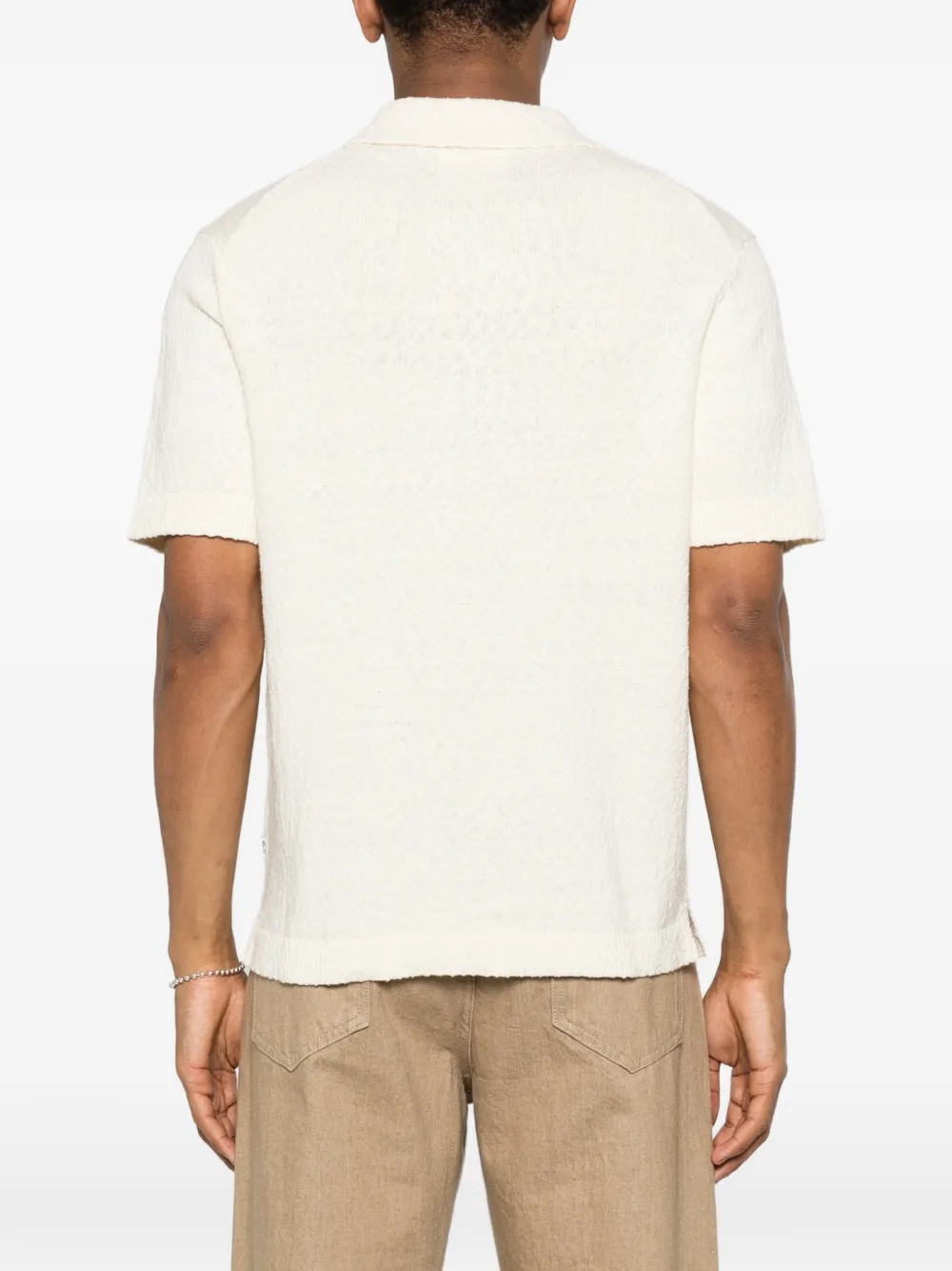 NN07 Randy bouclé garen poloshirt Beige