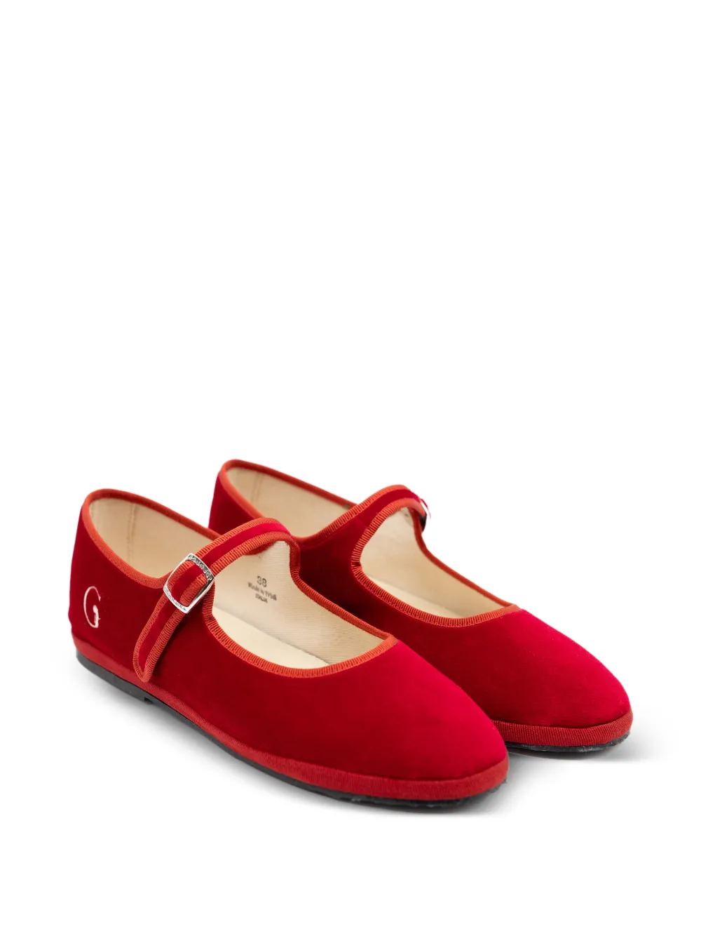 Opera Logo-Detail Ballet Flats