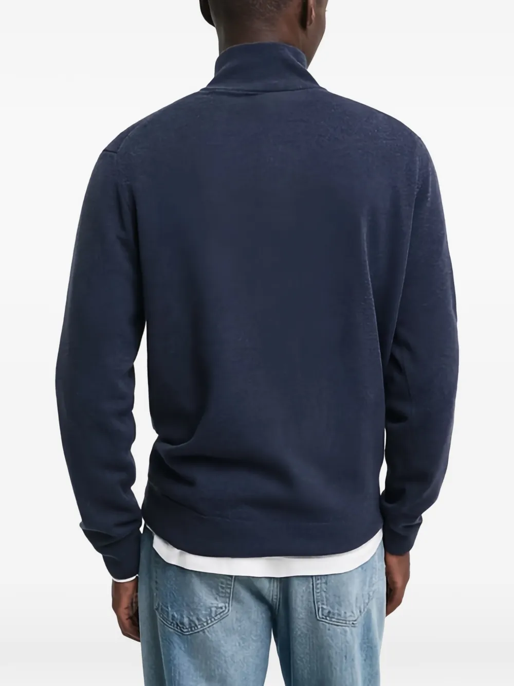 Gant Mens Regular Fit Shield Logo Half Zip Sweatshirt Nos In Blue