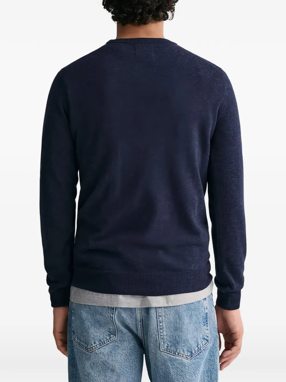  Gant Crew-neck Wool Sweatshirt - Blue 