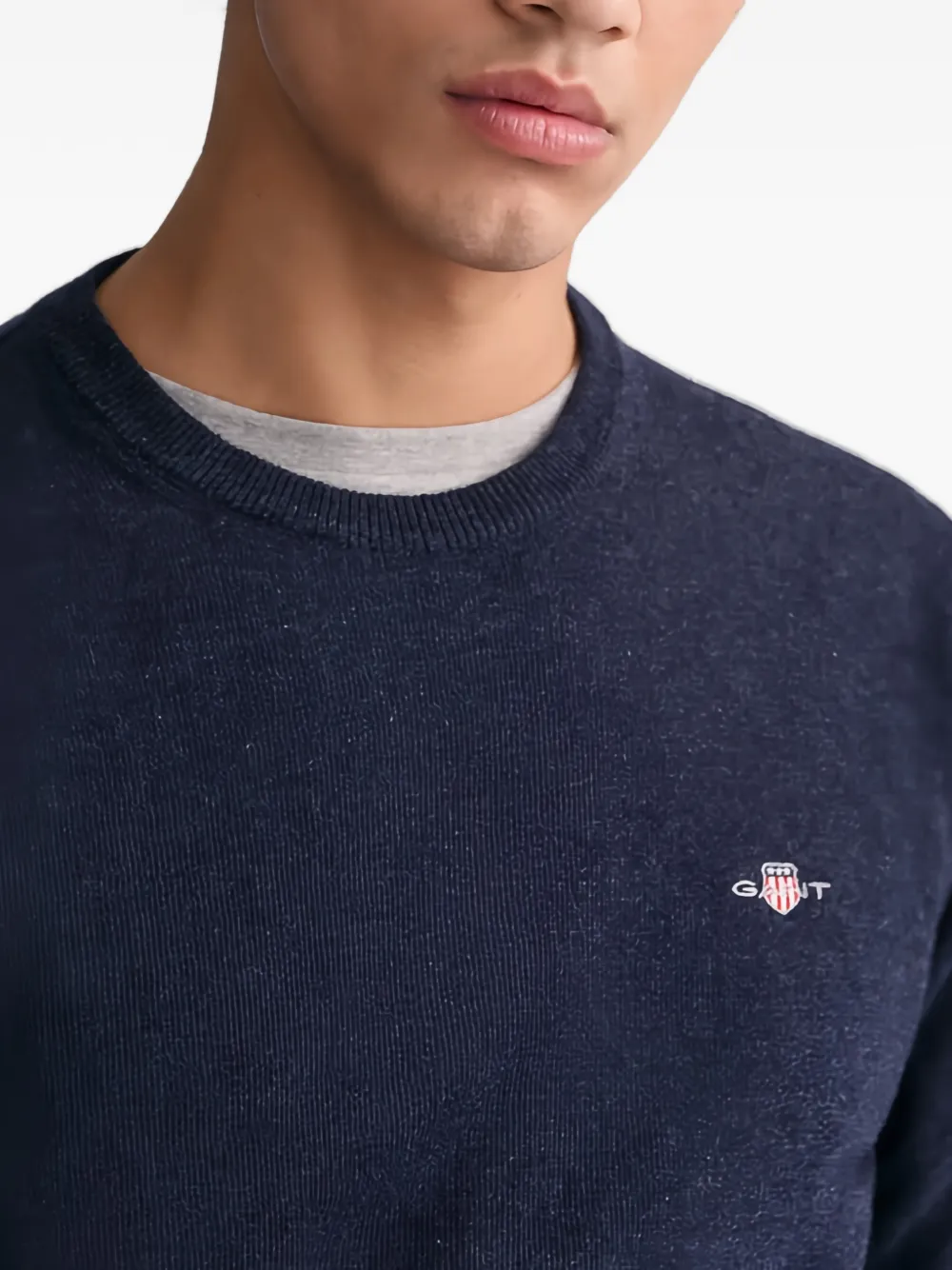 Gant Sweater met ronde hals Blauw