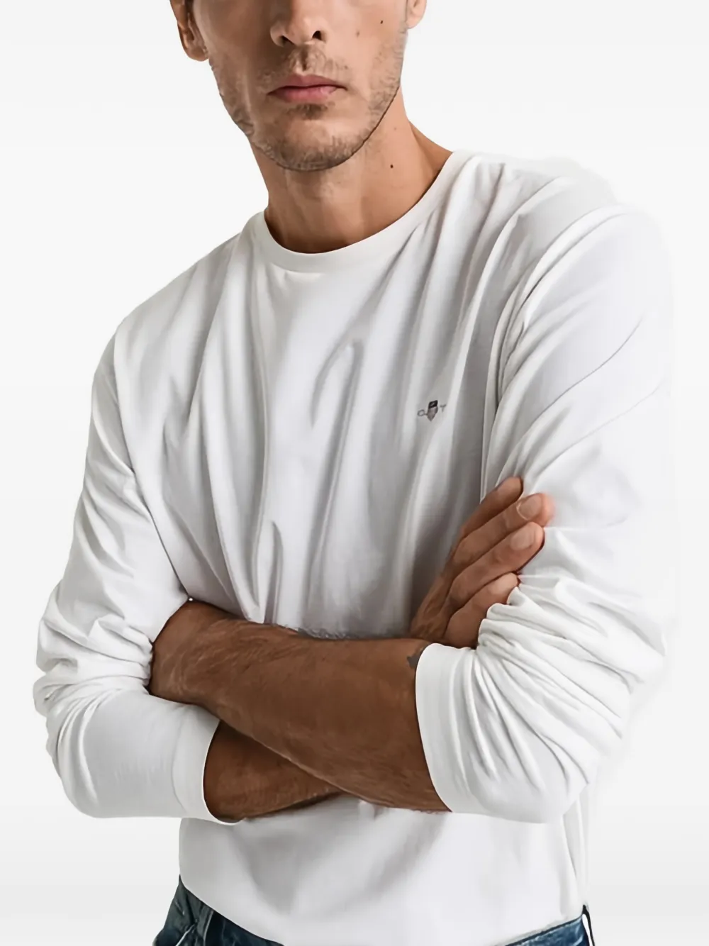 Gant Long-sleeved T-shirt In White