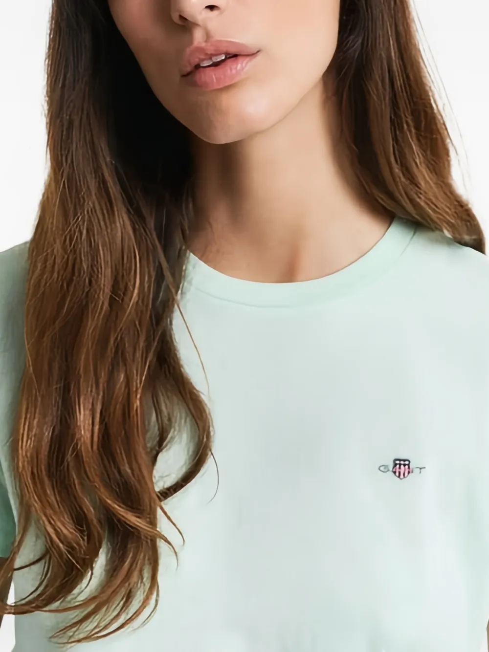 Gant T-shirt met ronde hals Groen