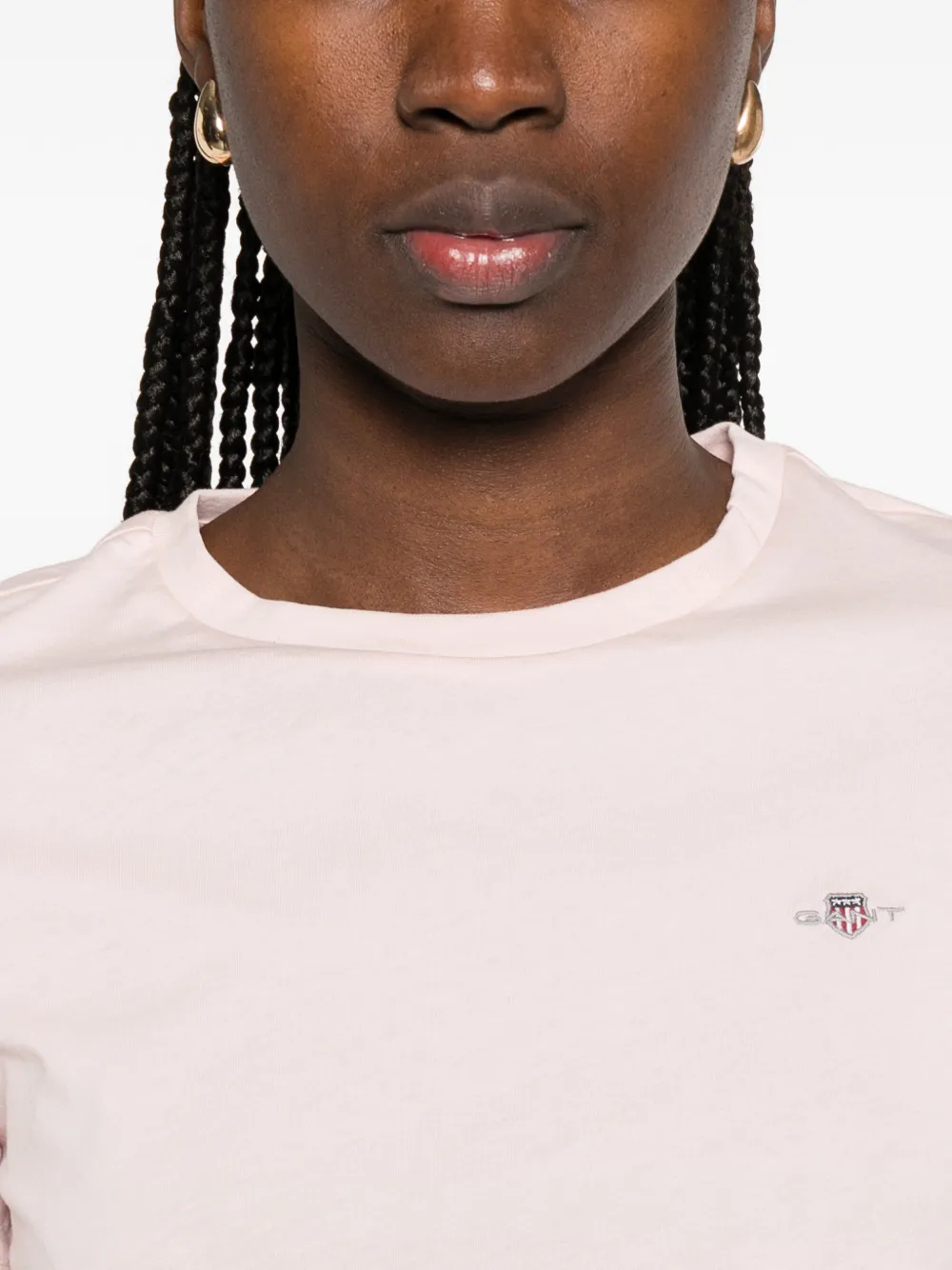 Gant T-shirt met logodetail Roze