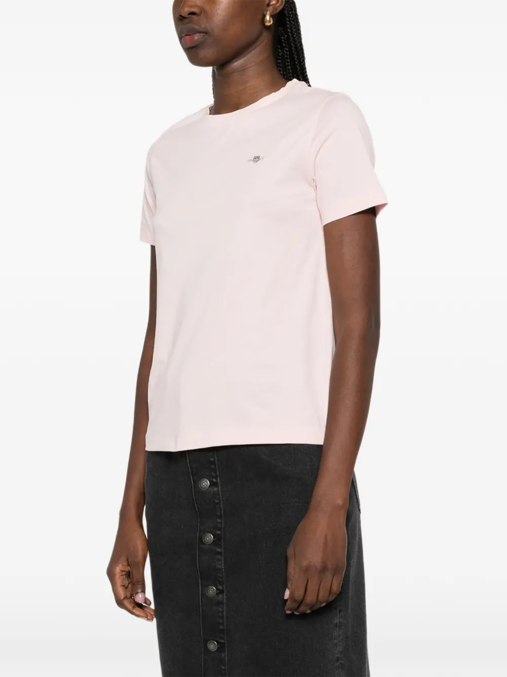 Gant T-shirt met logodetail Roze