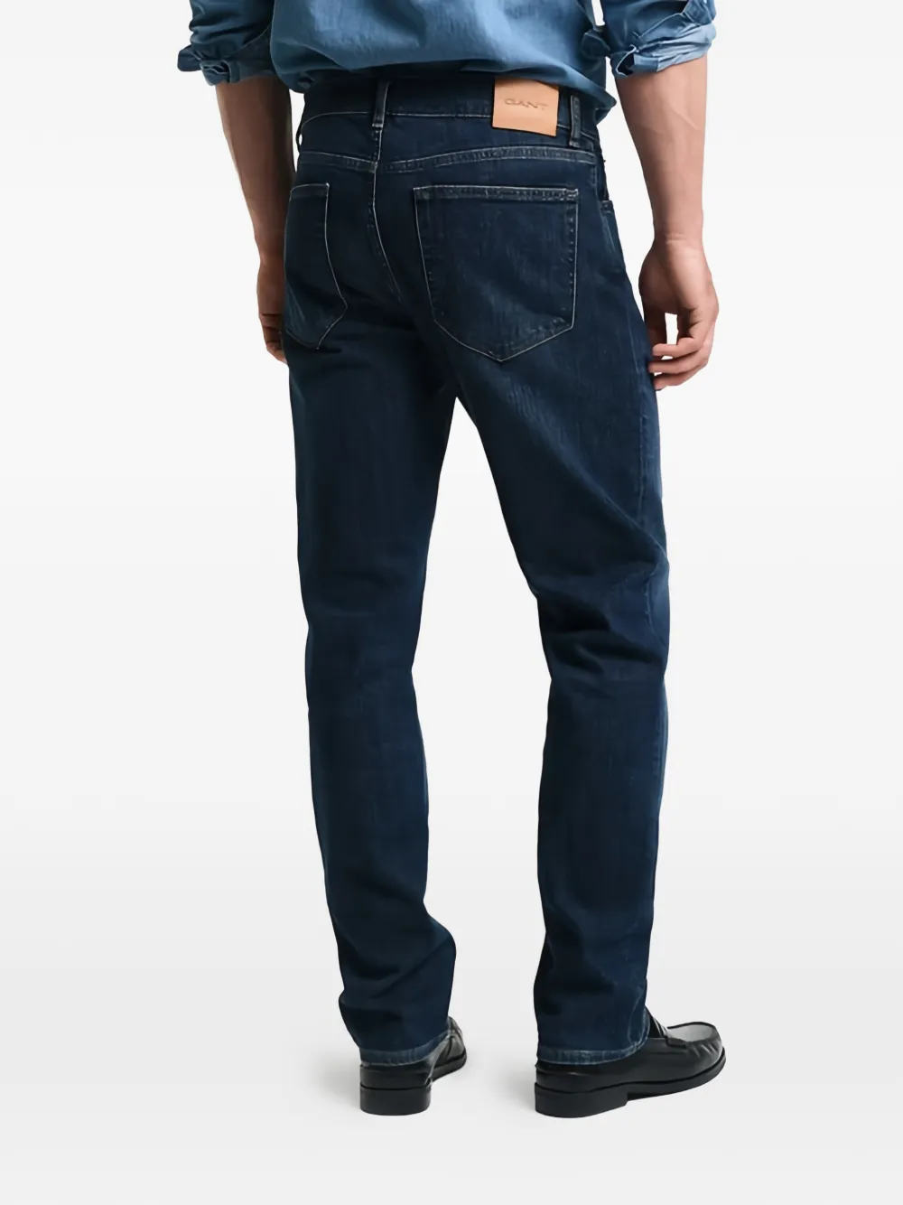 Gant Jeans met knoopsluiting Blauw