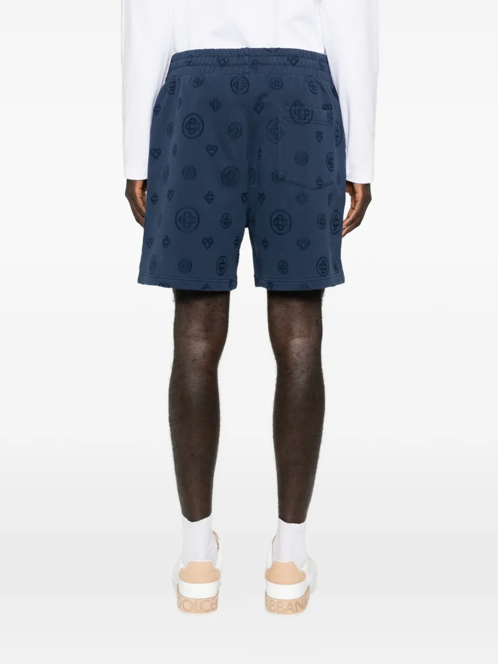 Casablanca Shorts met monogram-applicatie Blauw