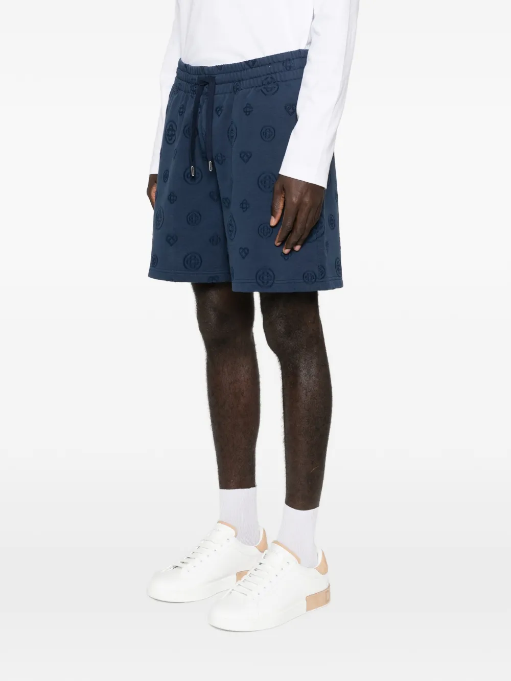 Casablanca Shorts met monogram-applicatie Blauw