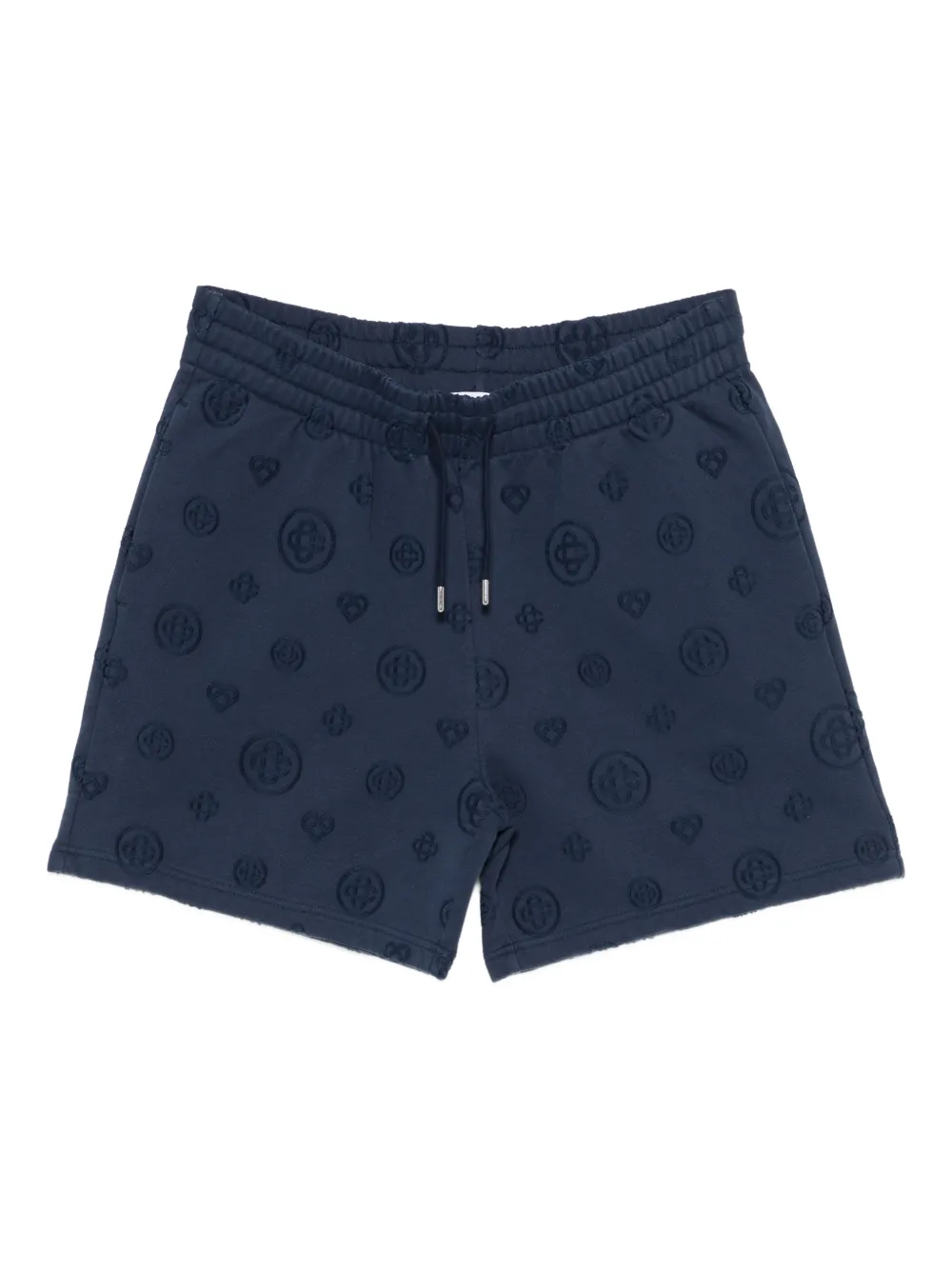 Casablanca patterned drawstring-waistband track shorts - Blau
