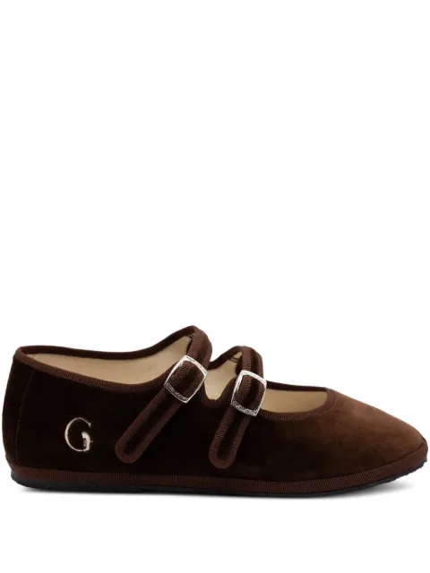 Gondolina Sigari Mary Jane double-lace ballet flats