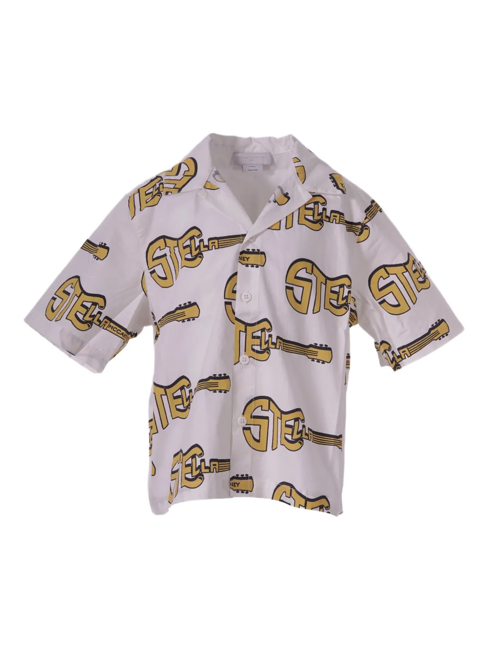 Stella McCartney Kids guitar-print shirt - Bianco