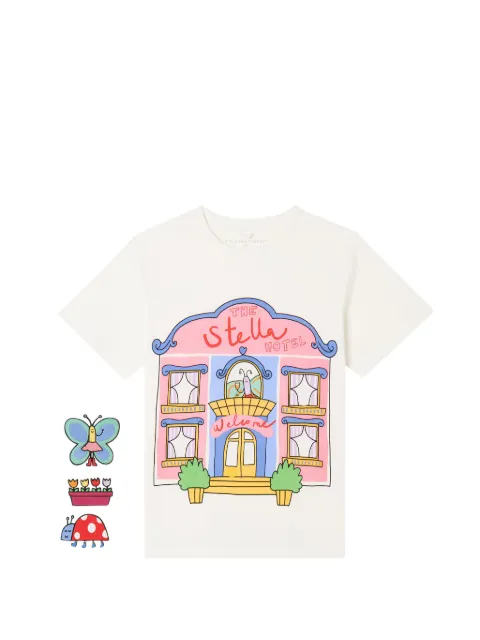 Stella McCartney Kids Hotel-print cotton T-shirt