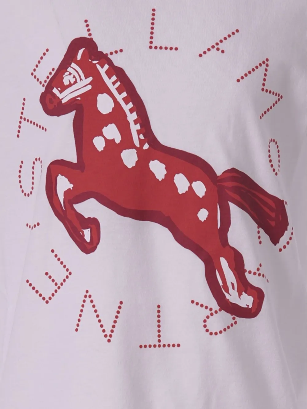 Stella McCartney Kids T-shirt met paardenprint Wit