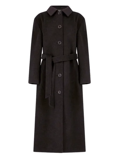 Amomento belt-detail single breasted coat