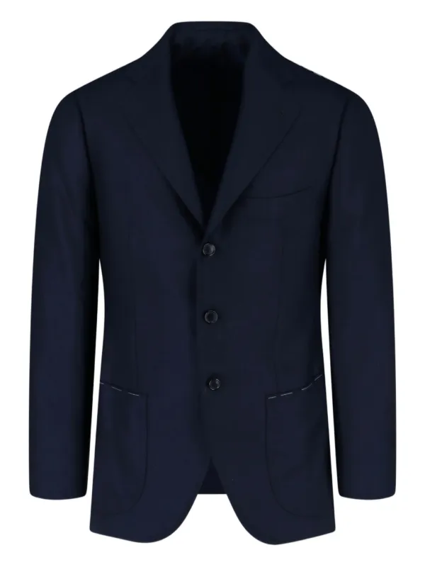 Cesare Attolini Monopetto Cashmere Blazer | Blue | FARFETCH