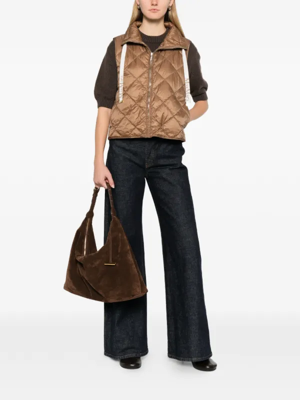 Max Mara キルティング ベスト | ブラウン | FARFETCH JP