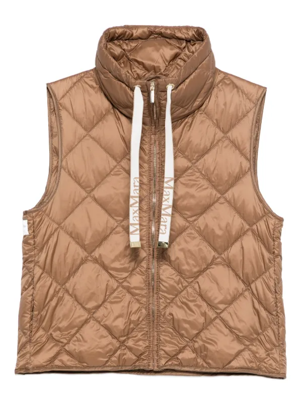 新品　マックスマーラ ジャパン　キルティング　ベスト　38 Max Mara キルティング ベスト | ブラウン | FARFETCH JP