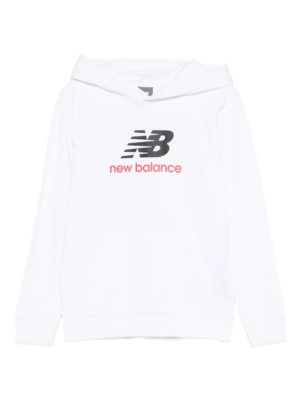 New Balance Kids logo-print hoodie - Bianco