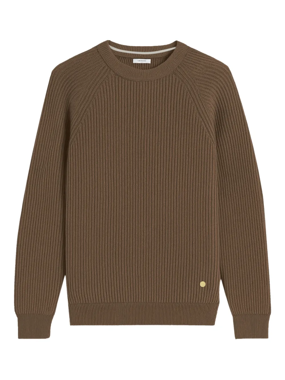 Greyed ribbed sweater | Brown | Image 1