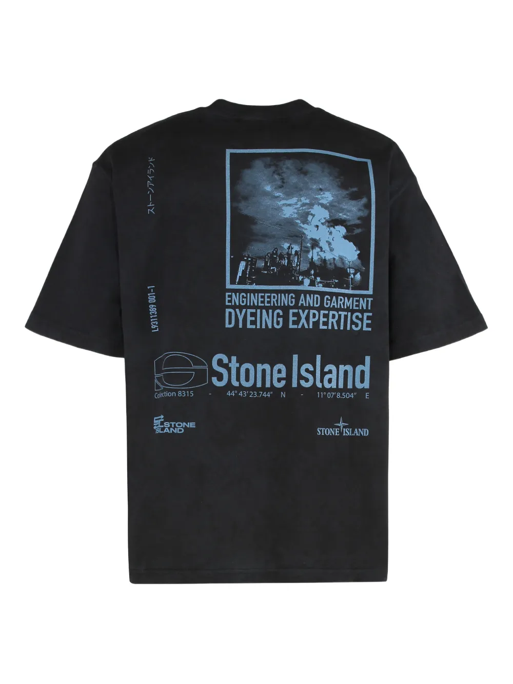 Stone Island jersey graphic T-shirt - Zwart