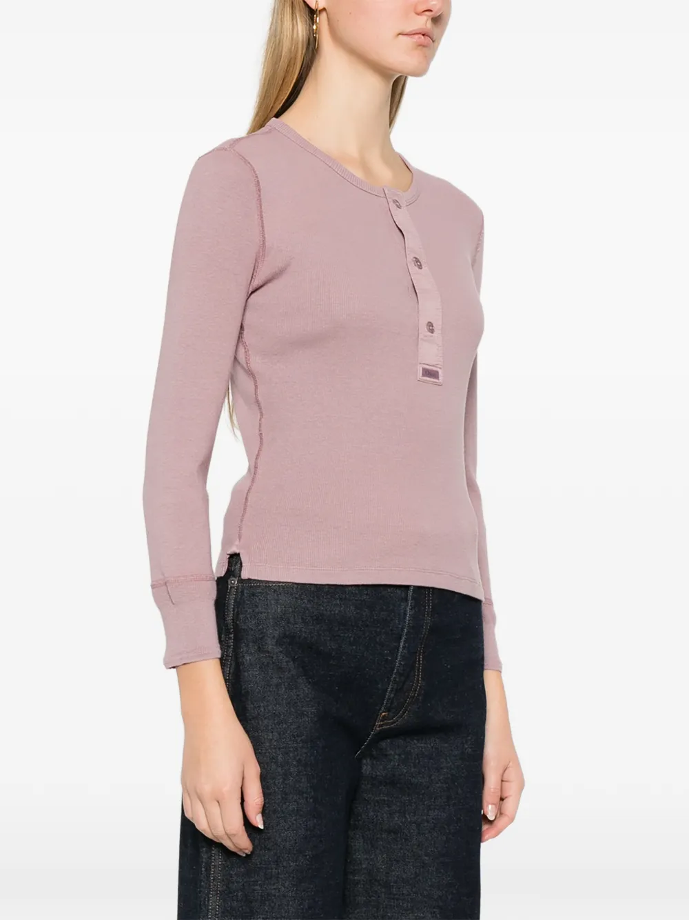 Chloé Top Henley - Rosa 