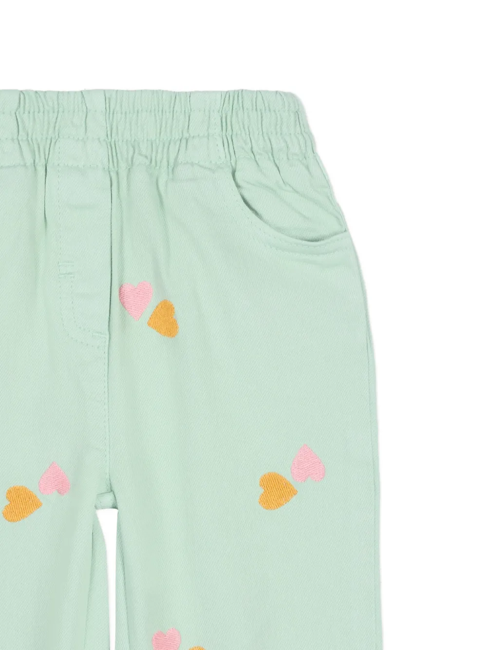 Stella McCartney Kids Broek met geborduurd hart Groen