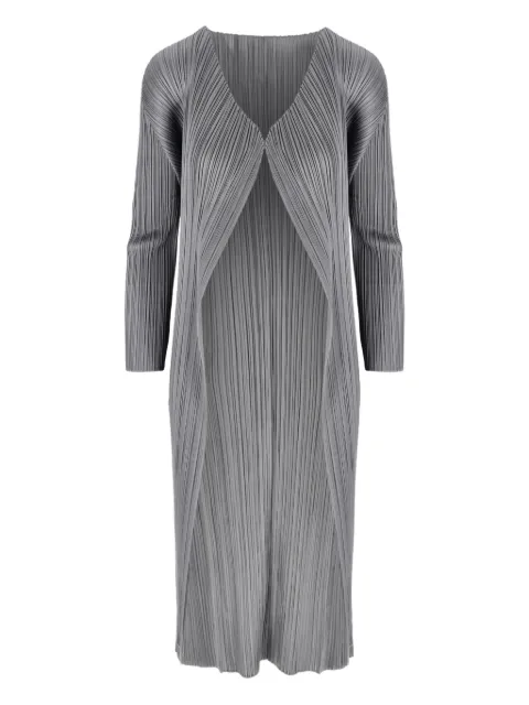 Pleats Please Issey Miyake abrigo con pliegues