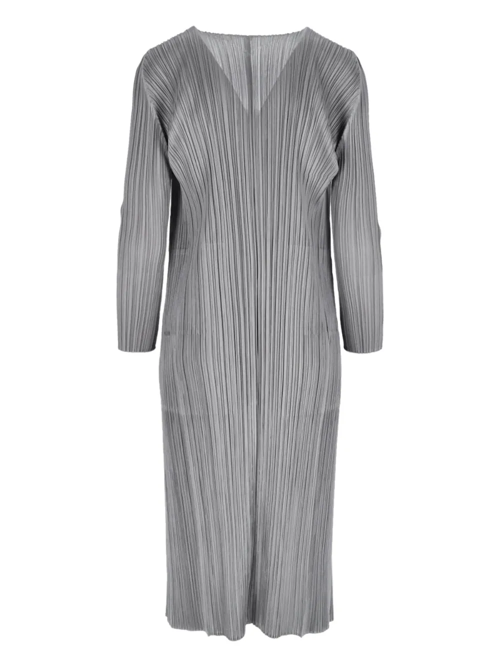 Pleats Please Issey Miyake pleated coat - Grijs