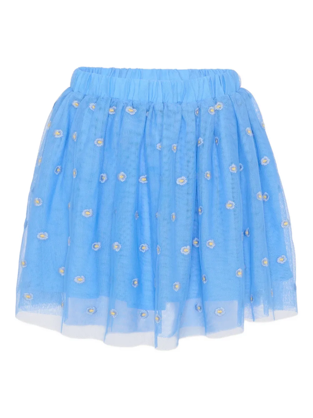 Stella McCartney Kids floral-embroidered skirt - Blu