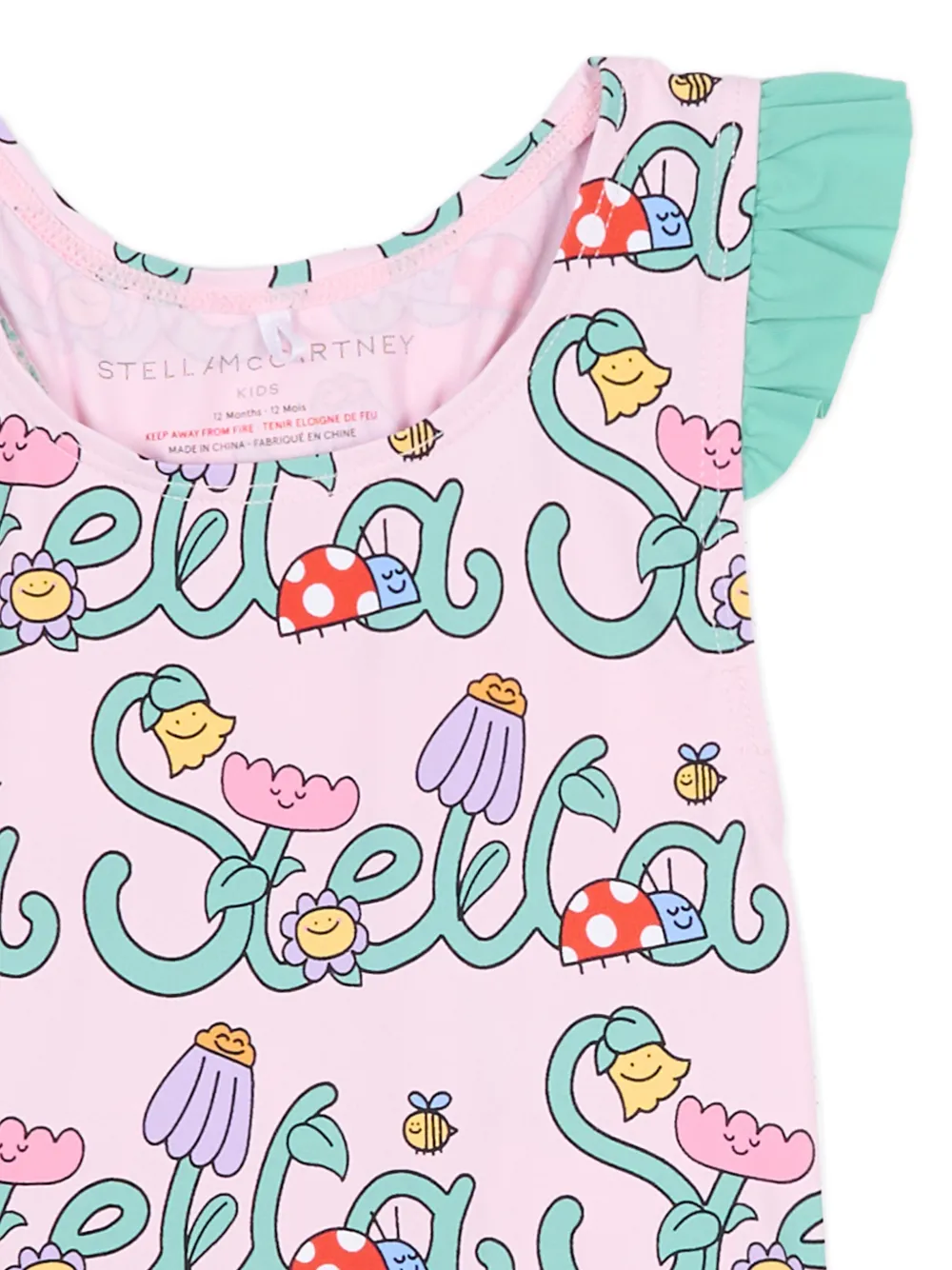 Stella McCartney Kids Badpak met logoprint Roze