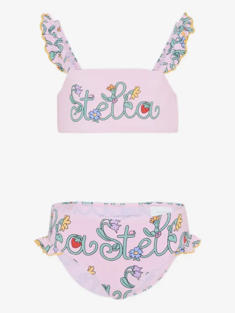 Stella McCartney Kids floral-print ruffled bikini