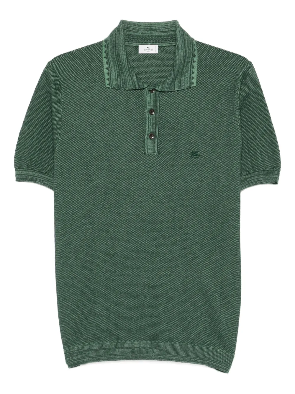 ETRO buttoned pique polo shirt - Grün