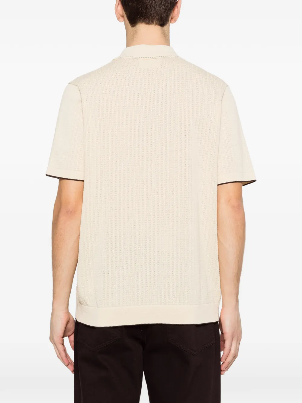 NN07 Poloshirt met knopen Beige