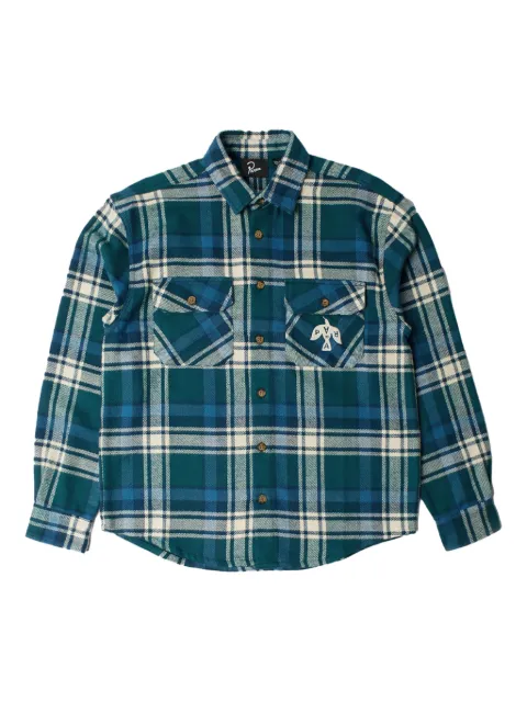 BY PARRA Crow LS Flannel checked shirt