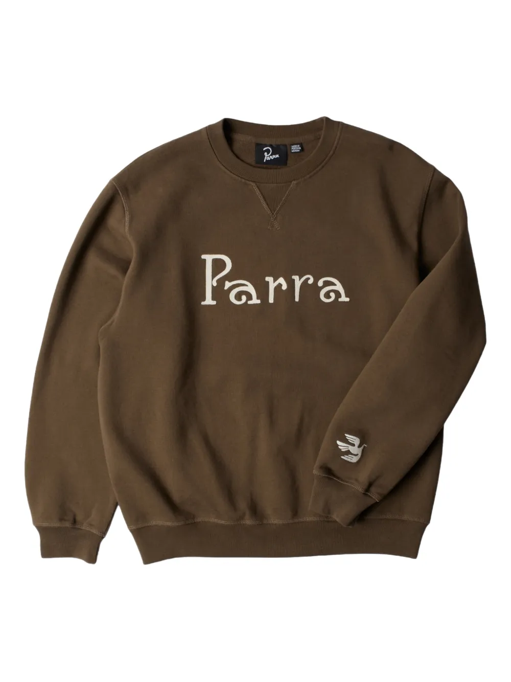 BY PARRA logo-print crew-neck sweatshirt | Brown | Image 1