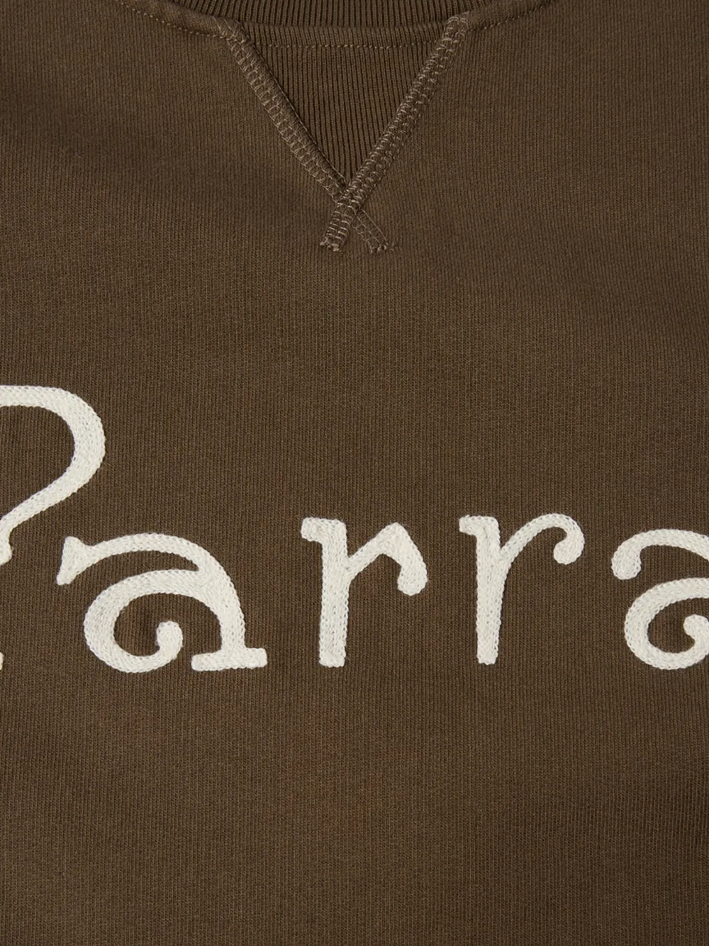BY PARRA Sweater met logoprint - Bruin